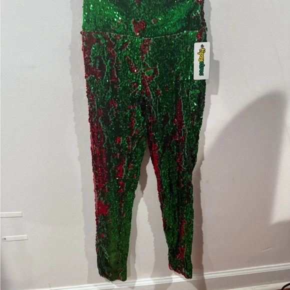 NWT - Tipsy Elves Red and Green
Reversible Sequin High Waisted Leggings - Picture 2 of 6